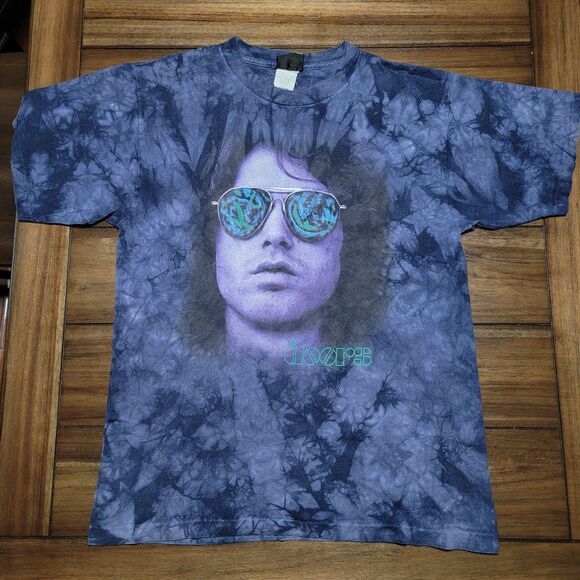 VTG Liquid Blue The Doors Graphic SS Unisex Purple Tee Jim Morrison Size Medium - Picture 2 of 6